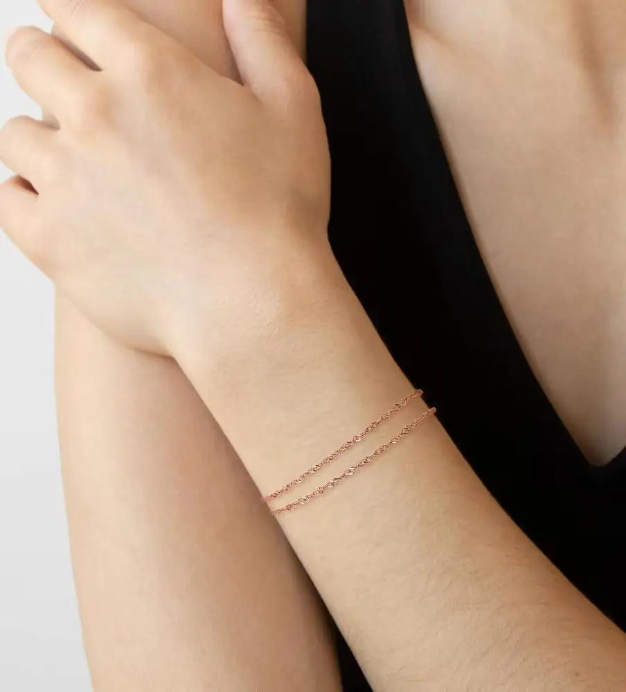 Féliza Double Chain Bracelet – A Sophisticated Twist on Timeless Elegance