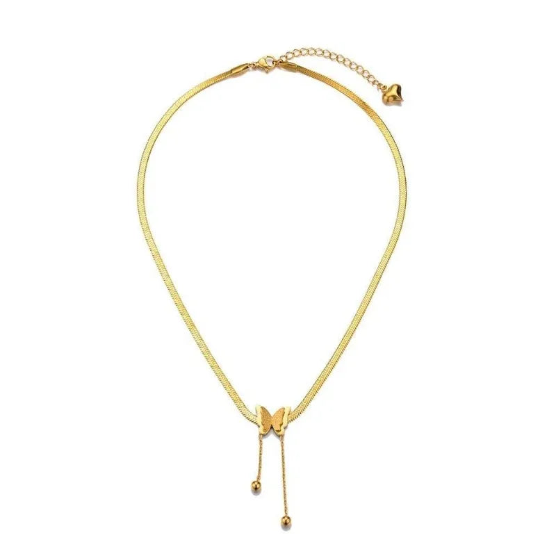 Féliza Vintage Butterfly Necklace – Timeless Elegance with a Retro Touch