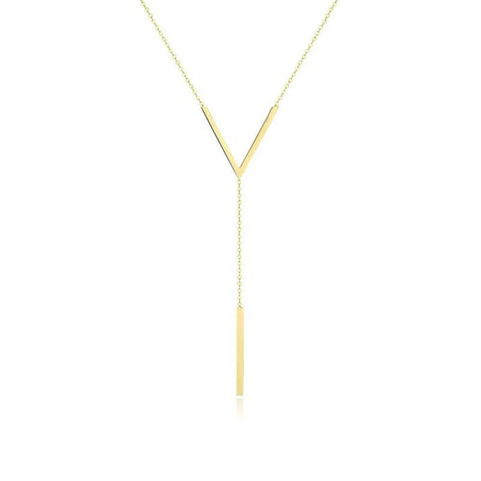 Féliza Golden V Necklace – A Bold Statement of Minimalist Luxury