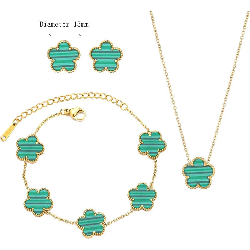 Féliza Lucky Clover Jewelry Set – A Symbol of Elegance and Good Fortune in 925 Sterling Silver