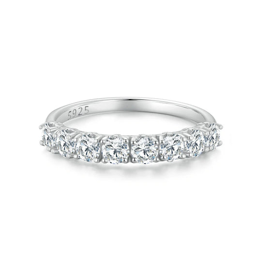Féliza Nine-Pearl Ring – A Sophisticated Symphony of Pearls in 925 Sterling Silver