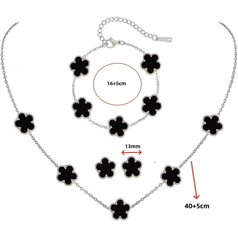 Féliza Lucky Clover Jewelry Set – A Symbol of Elegance and Good Fortune in 925 Sterling Silver