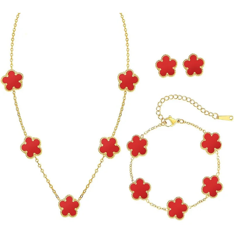Féliza Lucky Clover Jewelry Set – A Symbol of Elegance and Good Fortune in 925 Sterling Silver