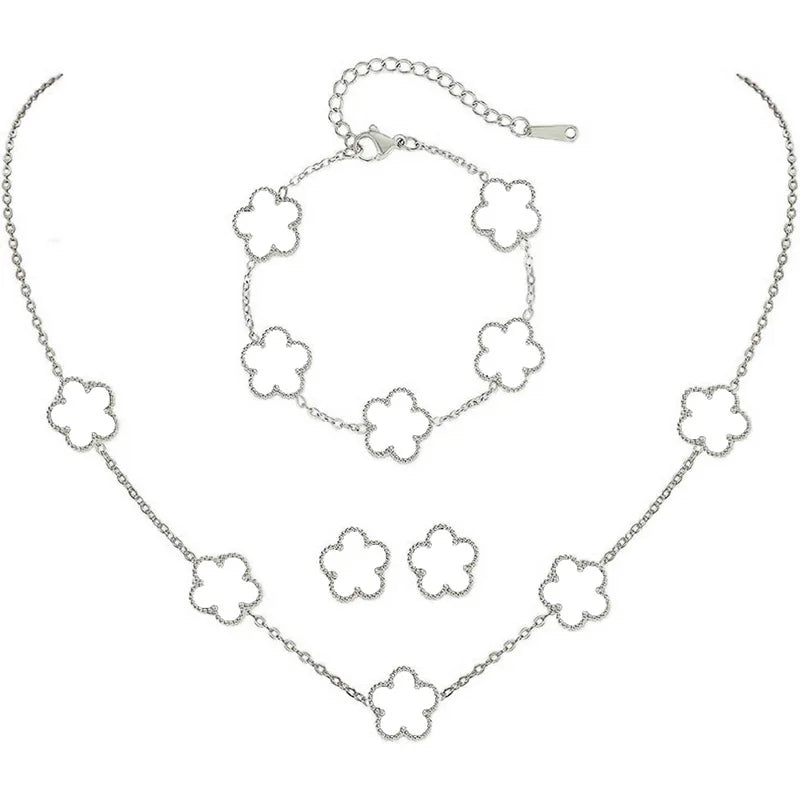 Féliza Lucky Clover Jewelry Set – A Symbol of Elegance and Good Fortune in 925 Sterling Silver