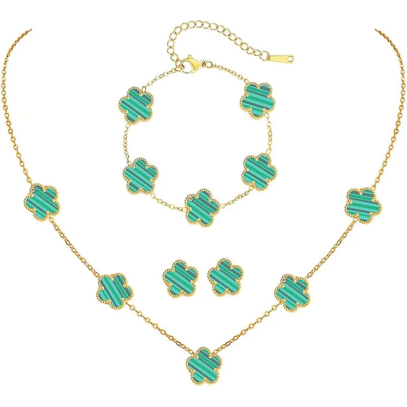 Féliza Lucky Clover Jewelry Set – A Symbol of Elegance and Good Fortune in 925 Sterling Silver