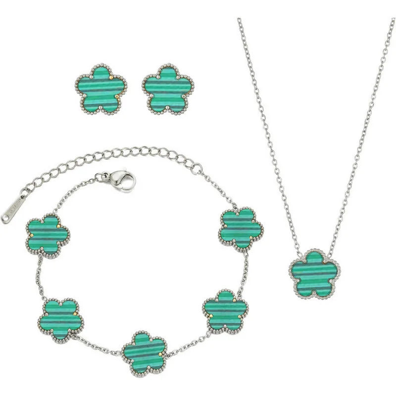 Féliza Lucky Clover Jewelry Set – A Symbol of Elegance and Good Fortune in 925 Sterling Silver