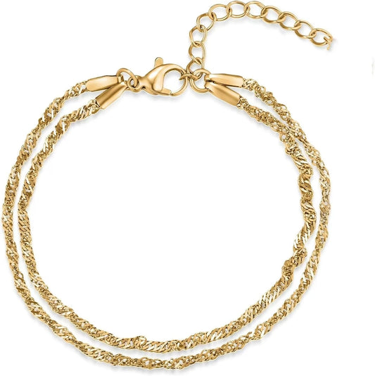Féliza Double Chain Bracelet – A Sophisticated Twist on Timeless Elegance