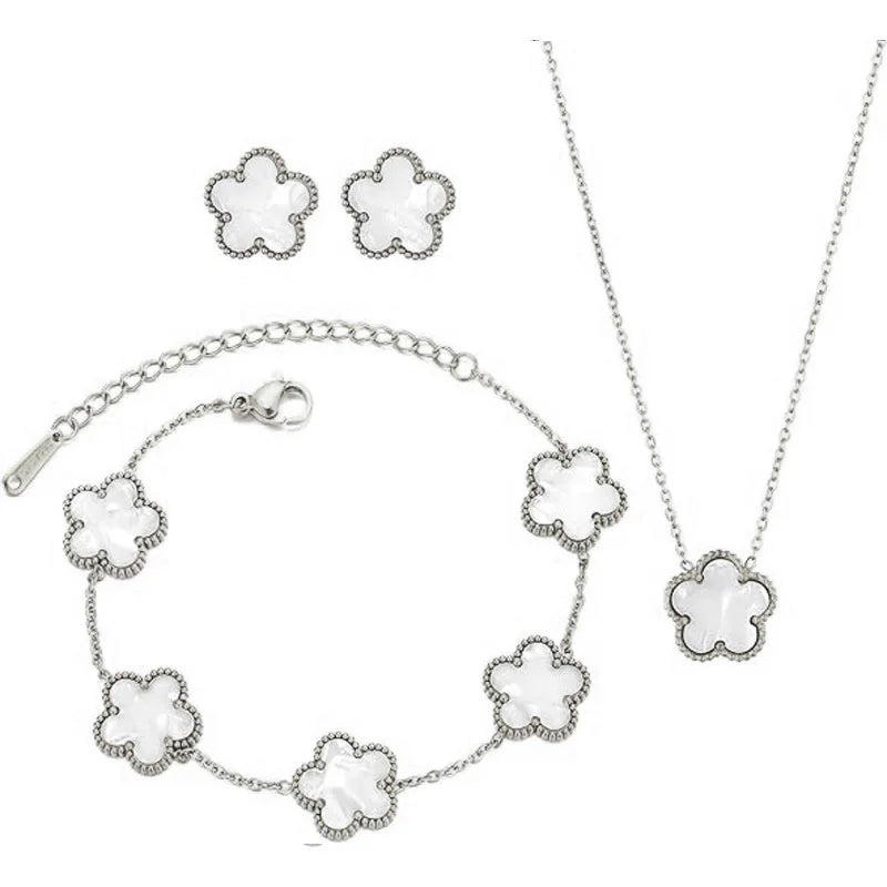 Féliza Lucky Clover Jewelry Set – A Symbol of Elegance and Good Fortune in 925 Sterling Silver
