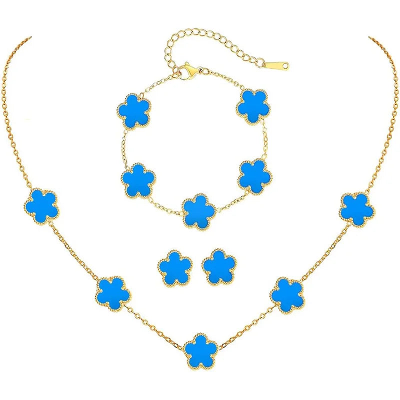 Féliza Lucky Clover Jewelry Set – A Symbol of Elegance and Good Fortune in 925 Sterling Silver