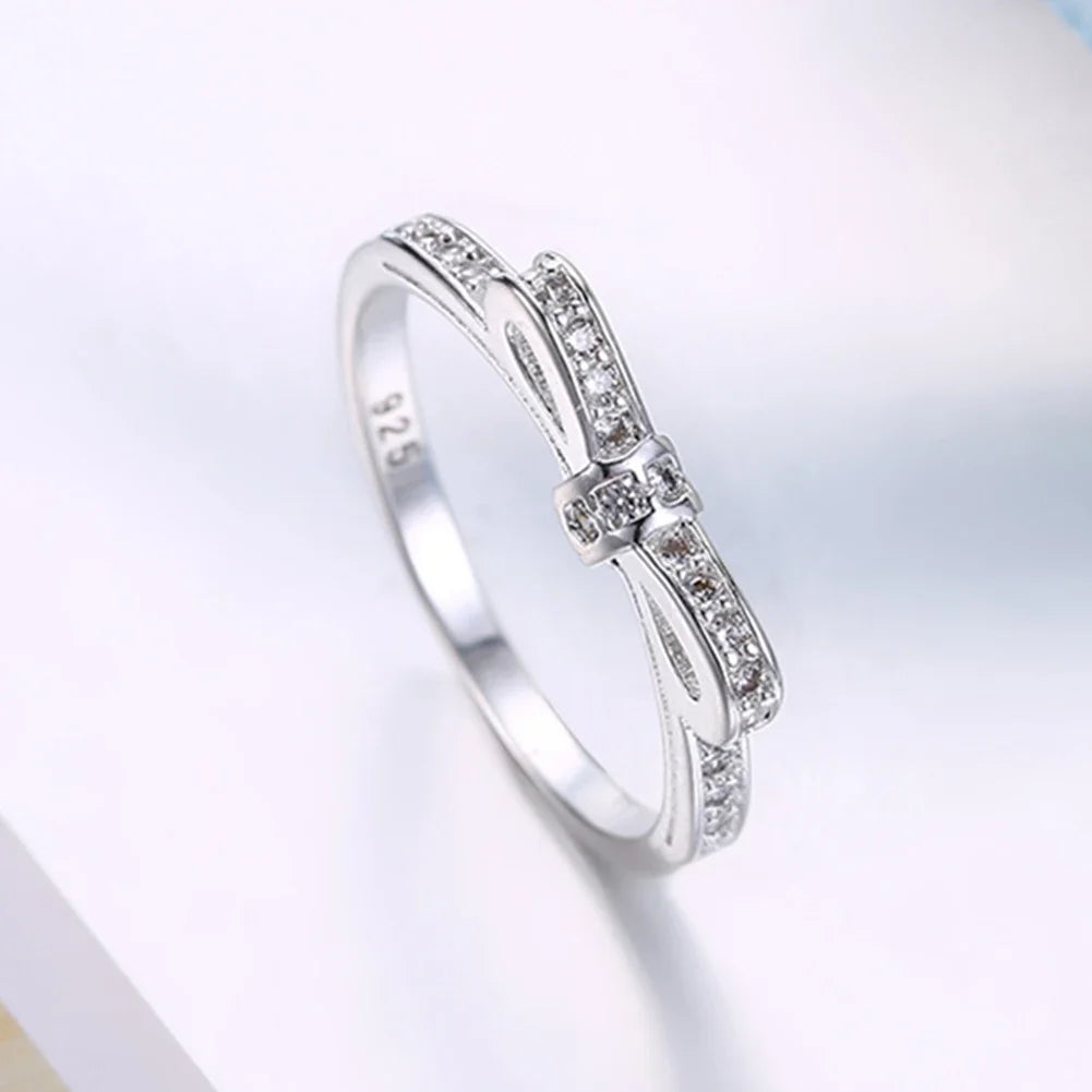 Féliza Pave Heart Bow Ring – Elegance and Romance Intertwined
