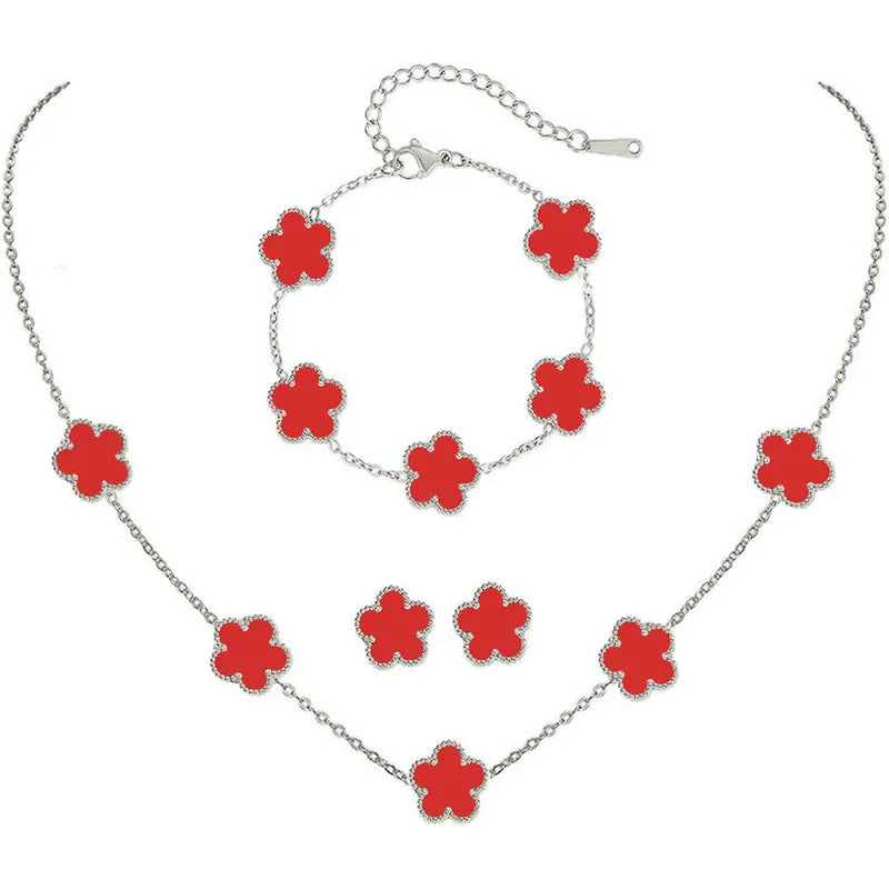 Féliza Lucky Clover Jewelry Set – A Symbol of Elegance and Good Fortune in 925 Sterling Silver