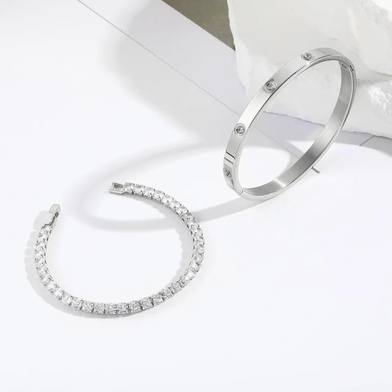 Féliza Cubic Zirconia Bracelet – Radiant Elegance in Every Sparkle