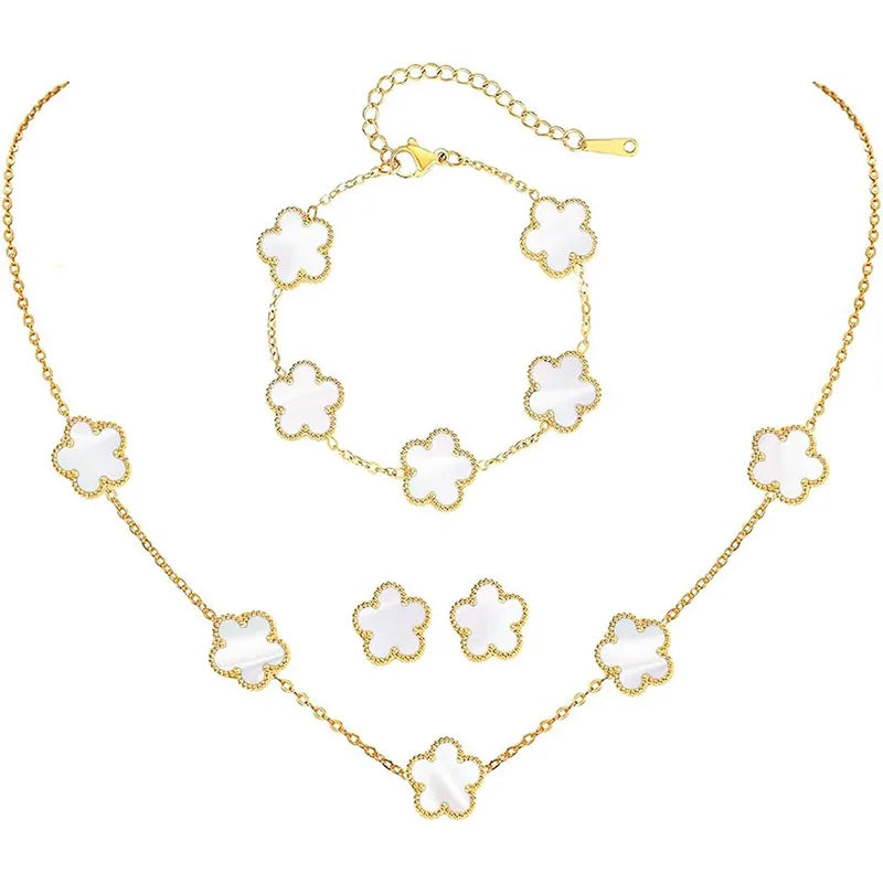 Féliza Lucky Clover Jewelry Set – A Symbol of Elegance and Good Fortune in 925 Sterling Silver