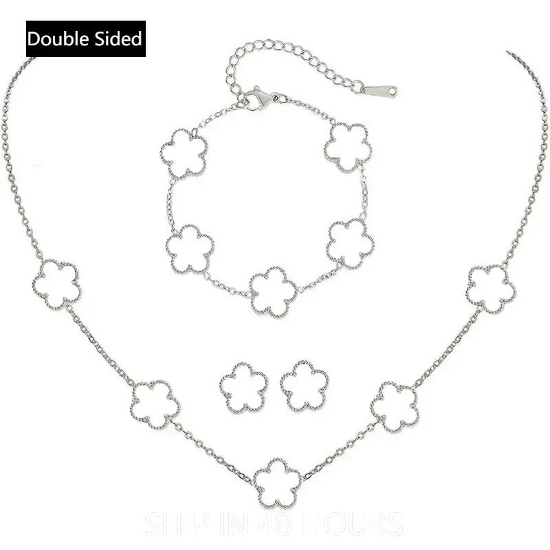 Féliza Lucky Clover Jewelry Set – A Symbol of Elegance and Good Fortune in 925 Sterling Silver