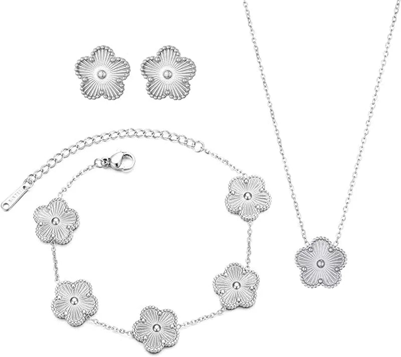Féliza Lucky Clover Jewelry Set – A Symbol of Elegance and Good Fortune in 925 Sterling Silver